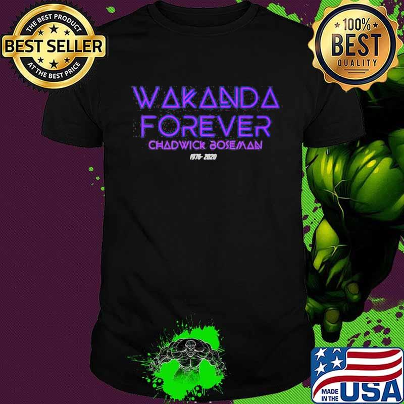 Wakanda forever rip chadwick black panther 1976 2020 shirt