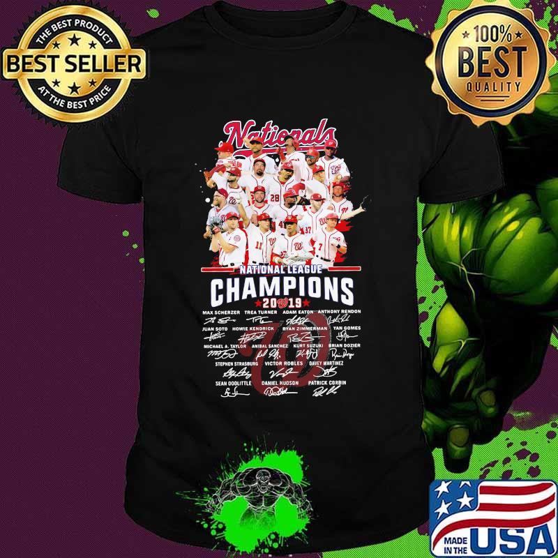 Washington national league champions 2019 signatures shirt