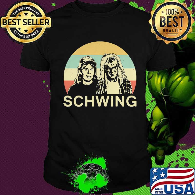 Wayne campbell and garth algar schwing vintage retro shirt