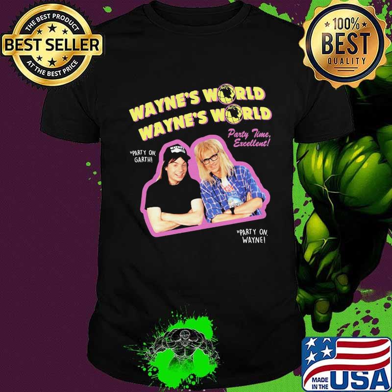 Wayne campbell and garth algar wayne's world party time excellent shirt