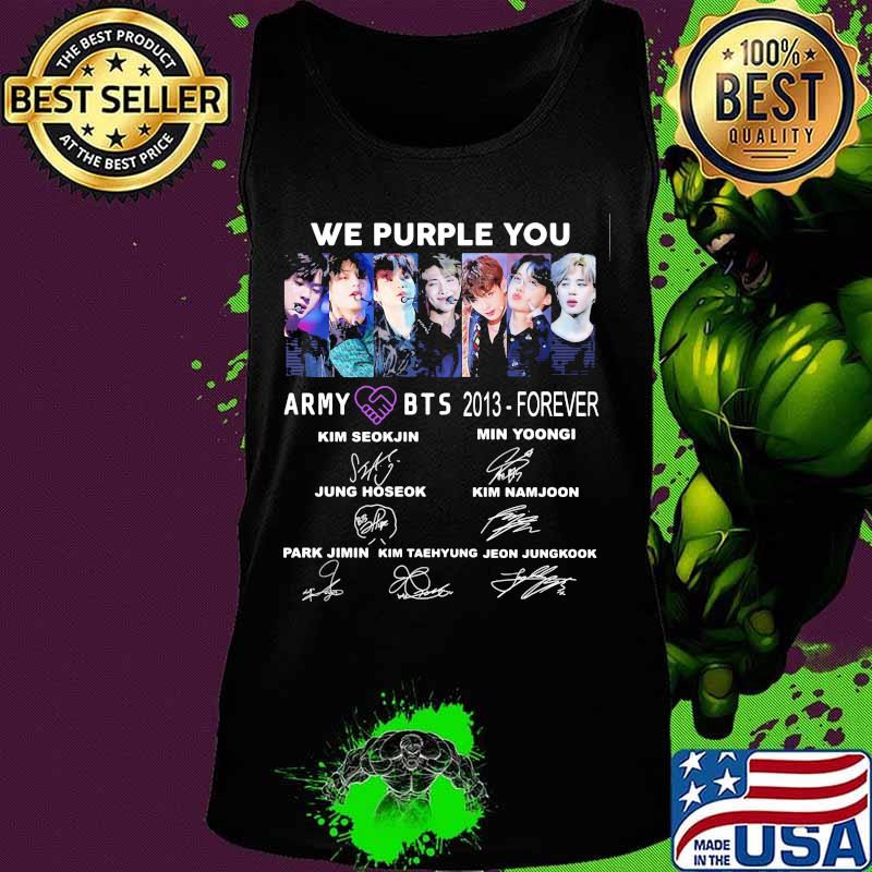 We purple you army bts 2013 forever members signatures s Tank top We purple you army bts 2013 forever members signatures s Tank top