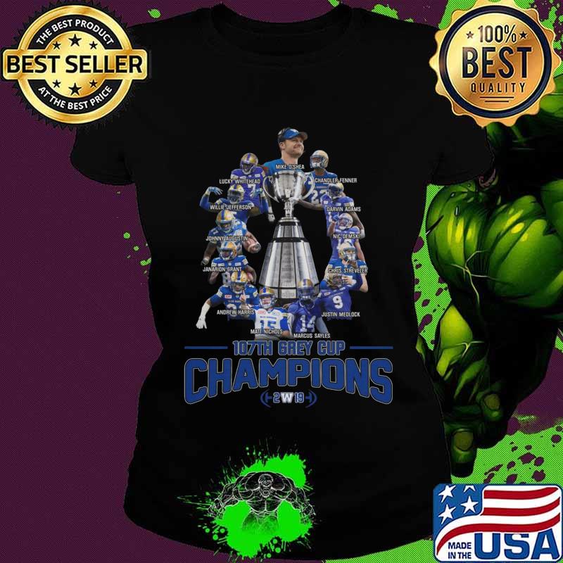 Winnipeg blue bombers 107th grey cup champions s Ladies tee Winnipeg blue bombers 107th grey cup champions s Ladies tee