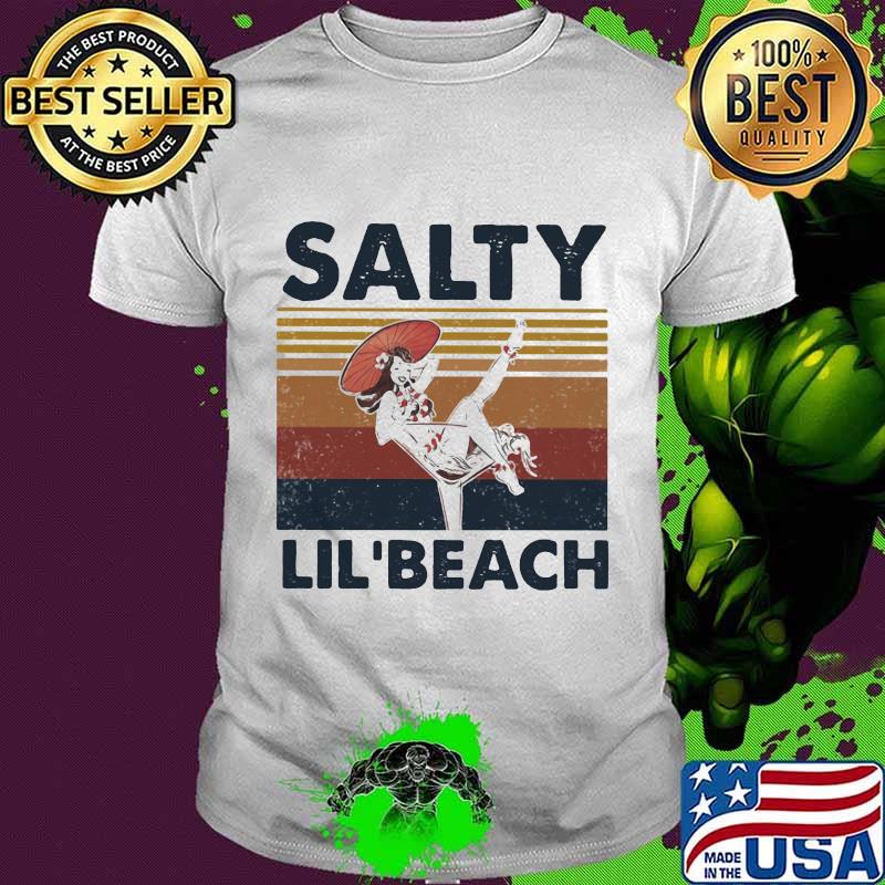 Woman salty lil' beach vintage retro shirt