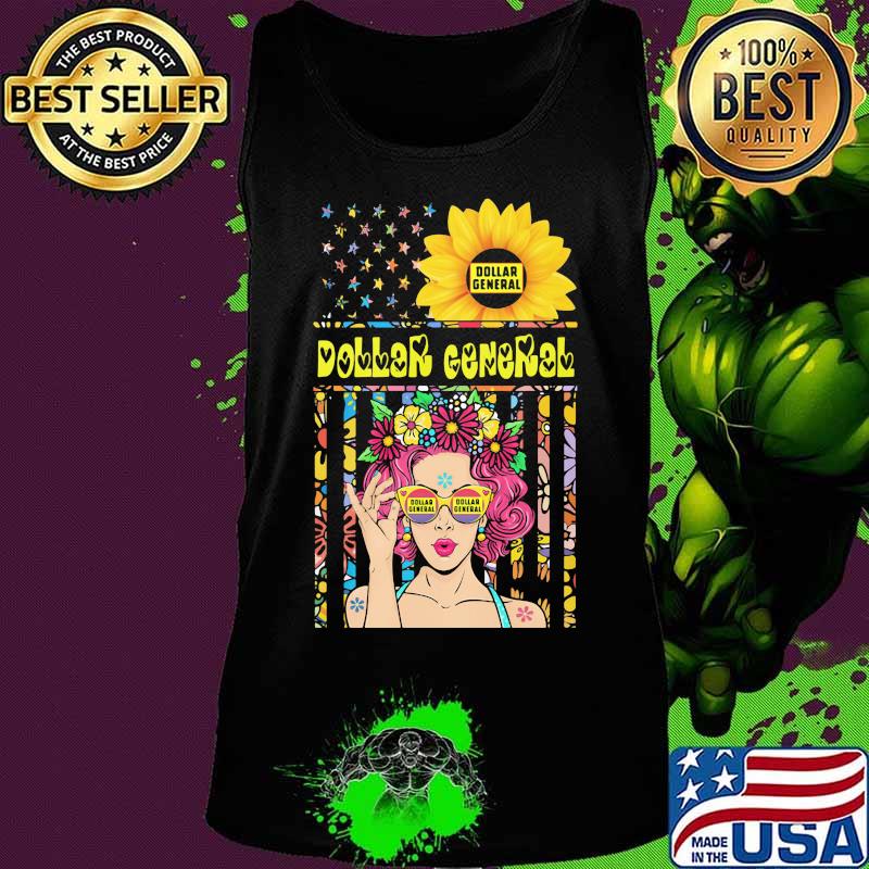 Woman sunflower dollar general american flag independence day s Tank top Woman sunflower dollar general american flag independence day s Tank top