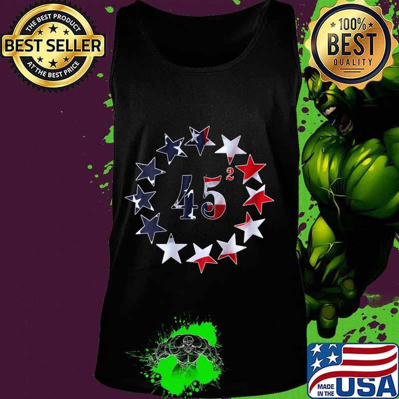 Womens 45 Squared Trump Betsy Ross Flag 2020 Second Term V-Neck T-Shirt Tank top Womens 45 Squared Trump Betsy Ross Flag 2020 Second Term V-Neck T-Shirt Tank top