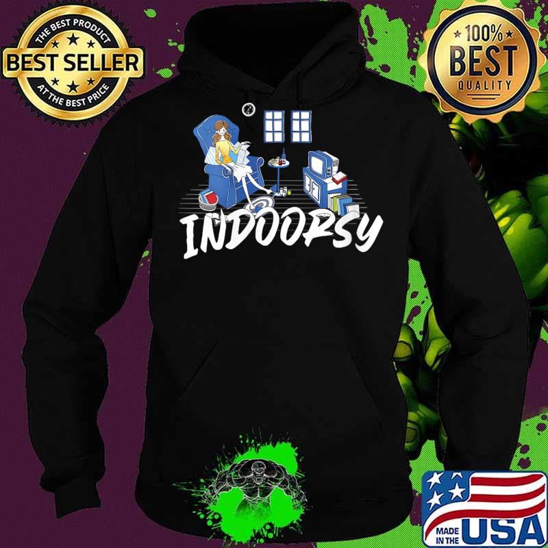 Womens Indoorsy reading and watching TV V-Neck T-Shirt Copy Hoodie Womens Indoorsy reading and watching TV V-Neck T-Shirt Copy Hoodie