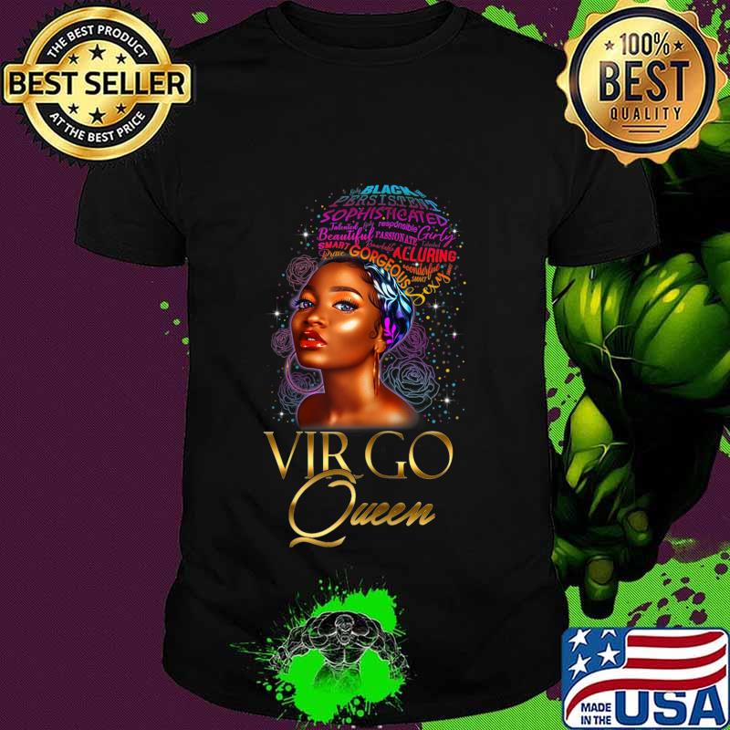 Womens Virgo Queen Womens September Phenomenally Black Birthday T-Shirt
