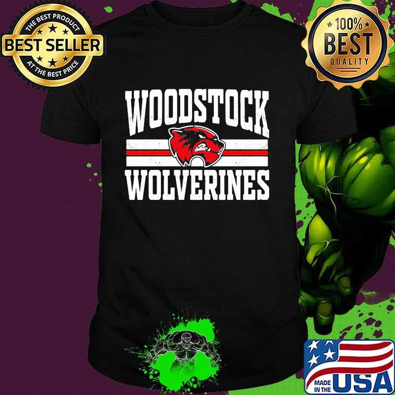 Woodstock high school wolverines logo shirt