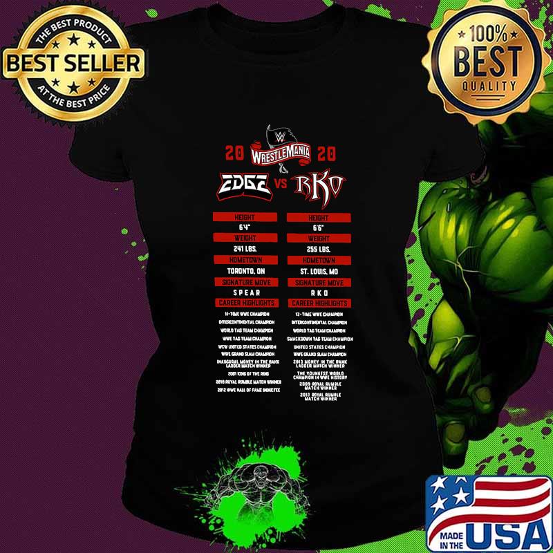 Wrestlemania rated rko edge vs orton 2020 s Ladies tee Wrestlemania rated rko edge vs orton 2020 s Ladies tee