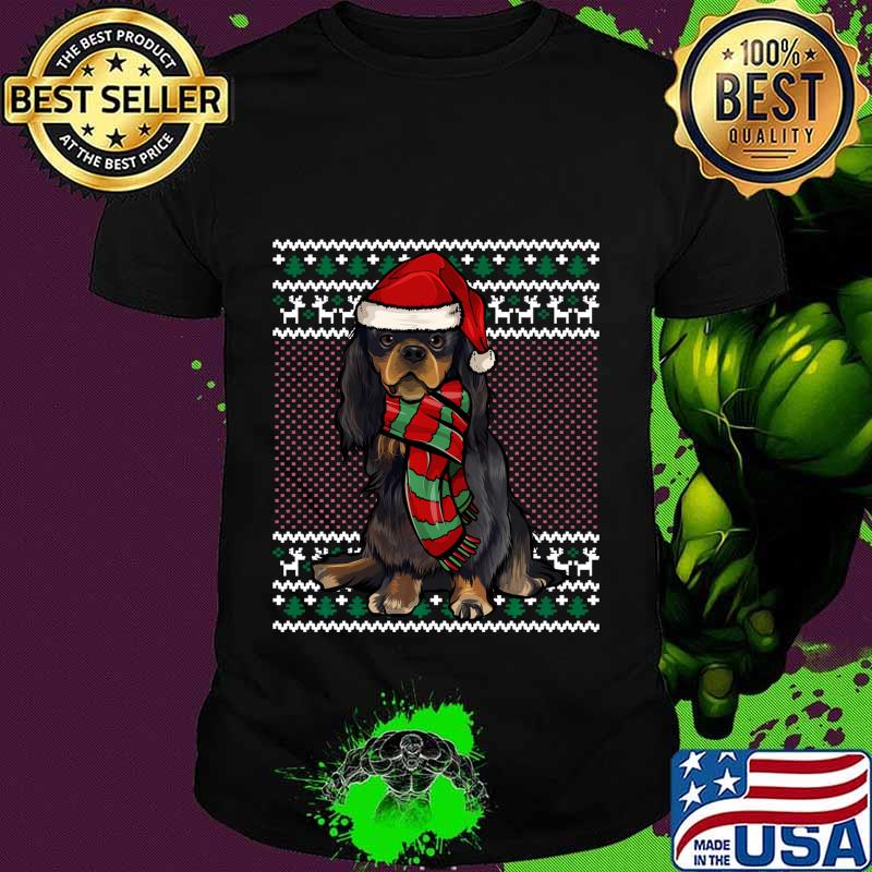 Xmas English Toy Spaniel Dog Santa Hat Ugly Christmas Sweatshirt