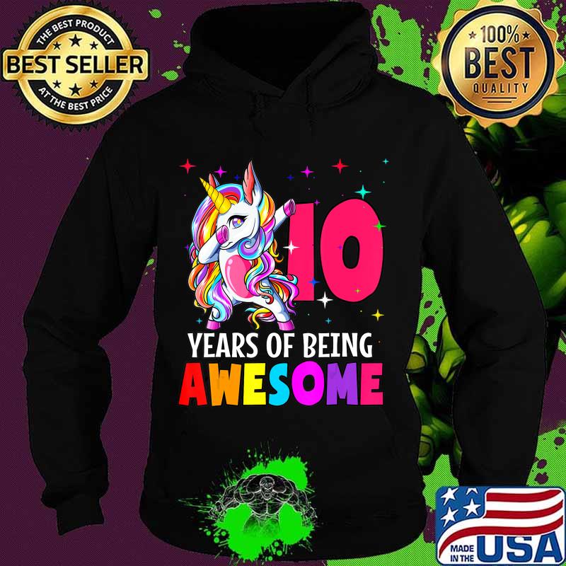 10th Birthday Dabbing Unicorn Party Gift 10 Years Old Girls T-Shirt Hoodie 10th Birthday Dabbing Unicorn Party Gift 10 Years Old Girls T-Shirt Hoodie