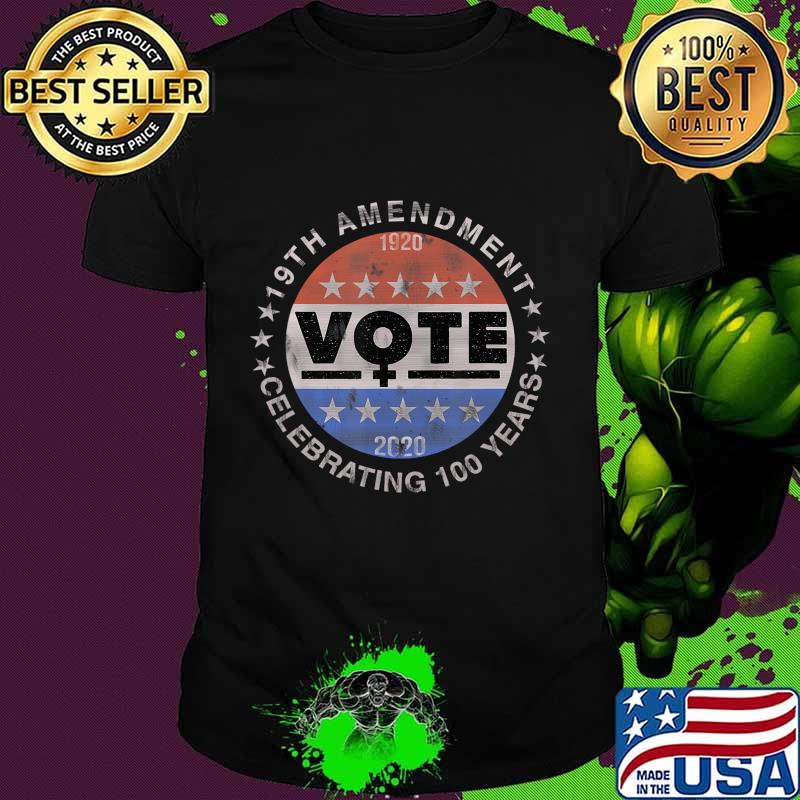 19th Amendment Centennial Logo - Votes Women Suffrage T-Shirt