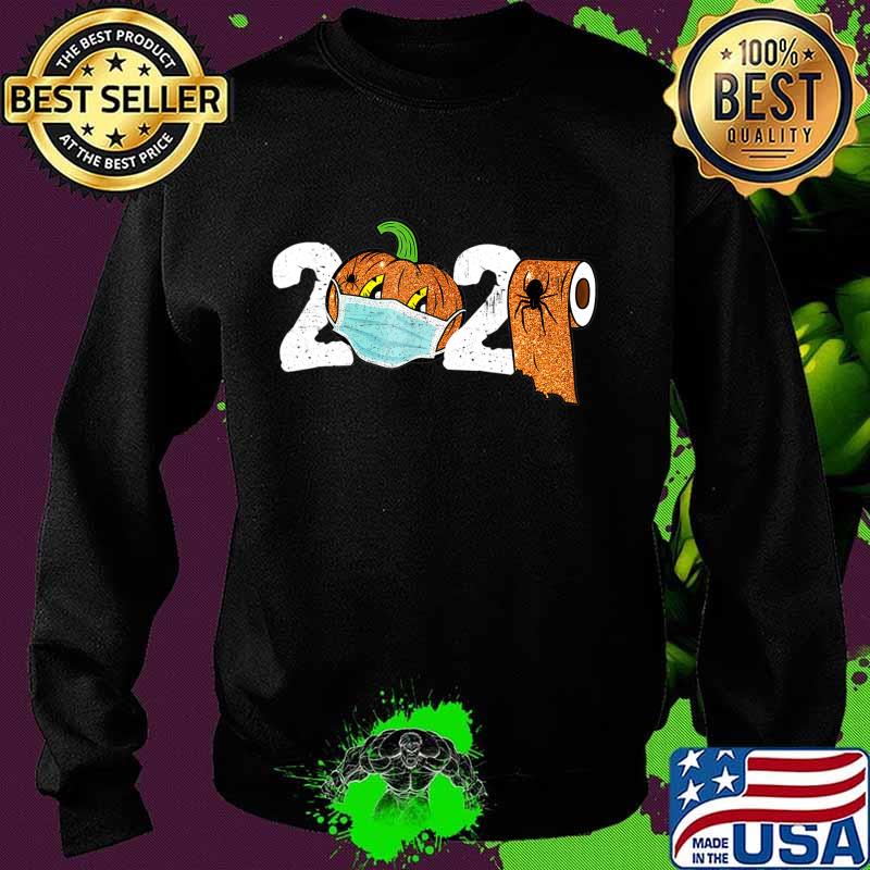 2020 Pumpkin In Mask Toilet Paper Halloween Quarantine T-Shirt Sweater 2020 Pumpkin In Mask Toilet Paper Halloween Quarantine T-Shirt Sweater
