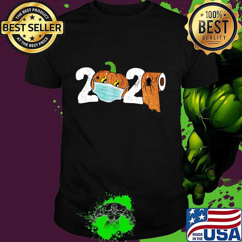 2020 Pumpkin In Mask Toilet Paper Halloween Quarantine T-Shirt