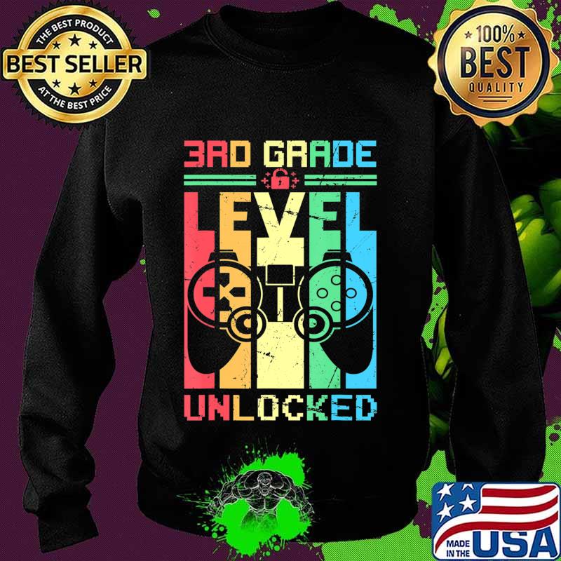 3rd Grade Level Unlocked Gamer First Day Of School T-Shirt Sweater 3rd Grade Level Unlocked Gamer First Day Of School T-Shirt Sweater