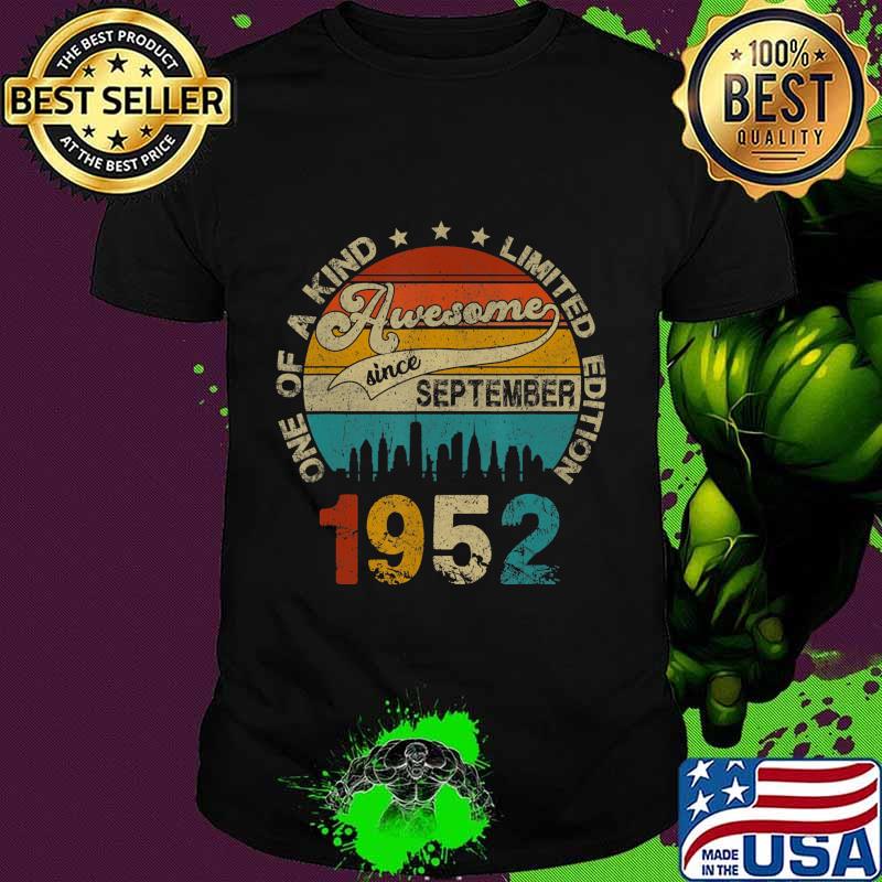 68 Years Old Vintage September 1952 68th Birthday Gift T-Shirt 68 Years Old Vintage September 1952 68th Birthday Gift T-Shirt