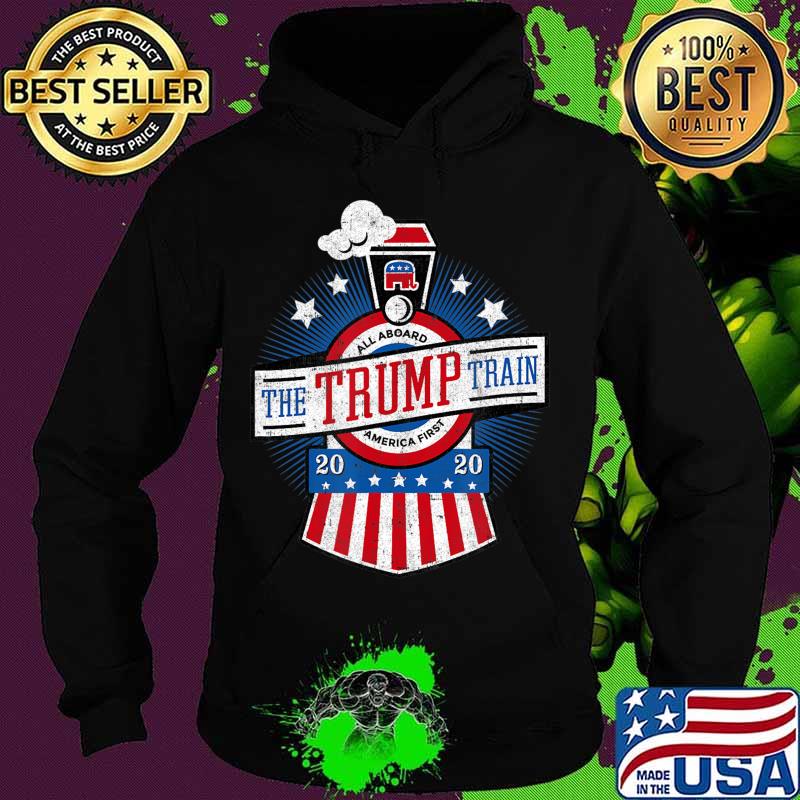 All Aboard the Trump Train 2020 American Flag Reelect 45 T-Shirt Hoodie All Aboard the Trump Train 2020 American Flag Reelect 45 T-Shirt Hoodie