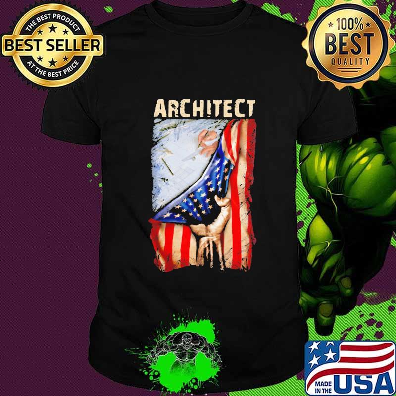 Architect american flag vintage shirt
