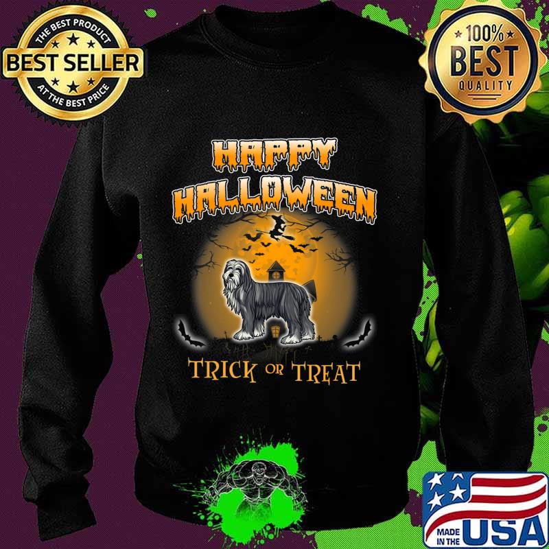 Bearded Collie Dog Happy Halloween T-Shirt Sweater Bearded Collie Dog Happy Halloween T-Shirt Sweater