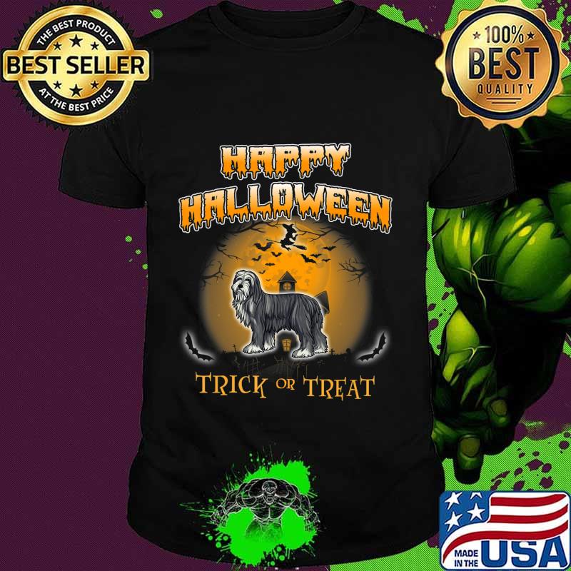 Bearded Collie Dog Happy Halloween T-Shirt Bearded Collie Dog Happy Halloween T-Shirt
