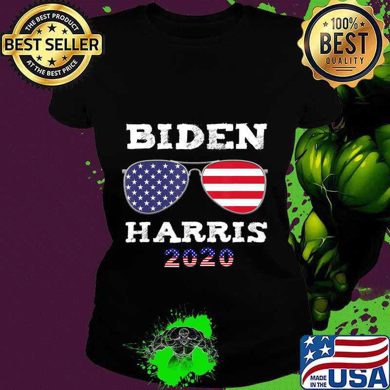 Biden Harris 2020 American Flag Sunglasses T-Shirt Ladies tee Biden Harris 2020 American Flag Sunglasses T-Shirt Ladies tee