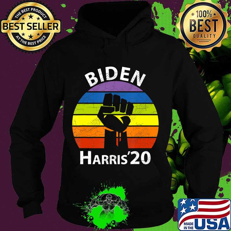 Biden Harris 2020 Rainbow Black Lives Matter Retro BLM T-Shirt Hoodie Biden Harris 2020 Rainbow Black Lives Matter Retro BLM T-Shirt Hoodie
