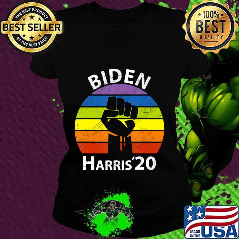 Biden Harris 2020 Rainbow Black Lives Matter Retro BLM T-Shirt Ladies tee Biden Harris 2020 Rainbow Black Lives Matter Retro BLM T-Shirt Ladies tee