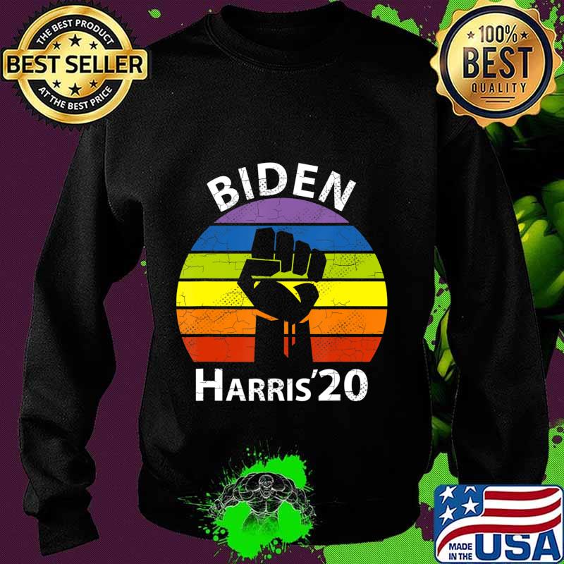 Biden Harris 2020 Rainbow Black Lives Matter Retro BLM T-Shirt Sweater Biden Harris 2020 Rainbow Black Lives Matter Retro BLM T-Shirt Sweater