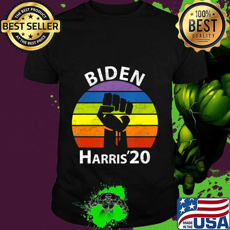 Biden Harris 2020 Rainbow Black Lives Matter Retro BLM T-Shirt