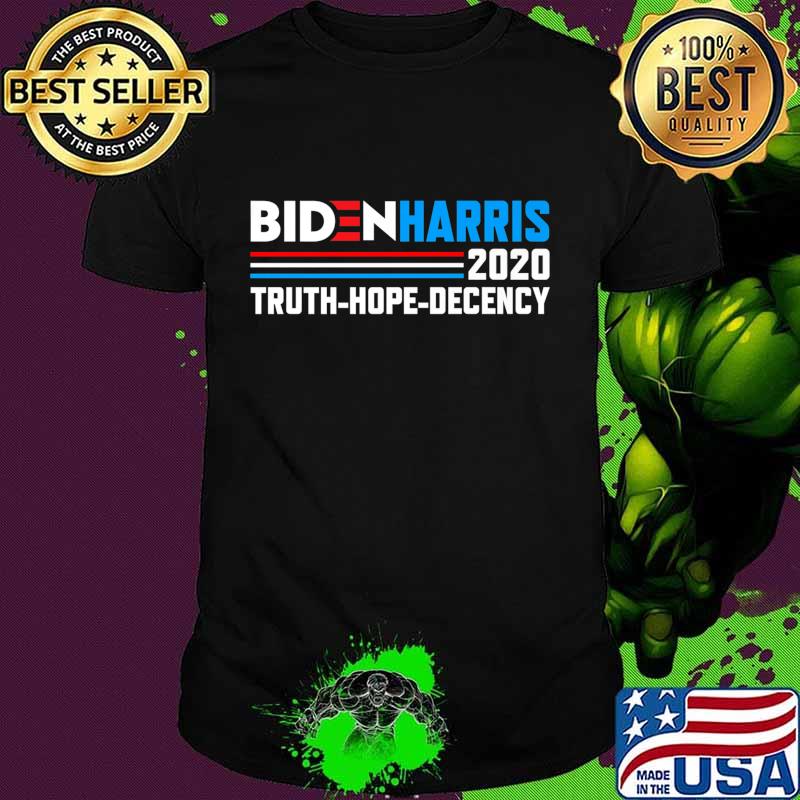 Biden Harris 2020 Truth Hope Decency Political Button Premium T-Shirt