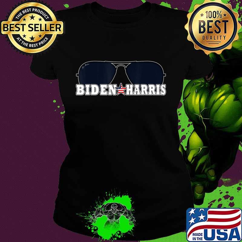 Biden Harris Sunglasses Patriotic Aviator Graphic T-Shirt Ladies tee Biden Harris Sunglasses Patriotic Aviator Graphic T-Shirt Ladies tee