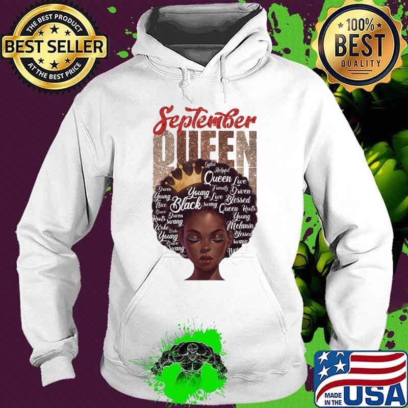Black woman september queen s Hoodie Black woman september queen s Hoodie