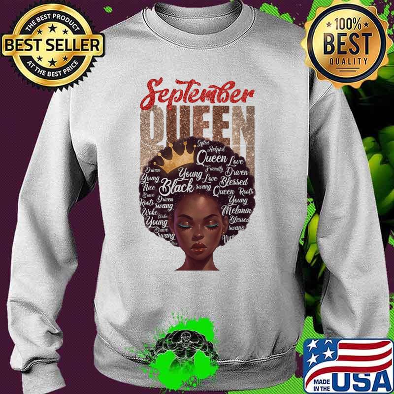 Black woman september queen s Sweater Black woman september queen s Sweater