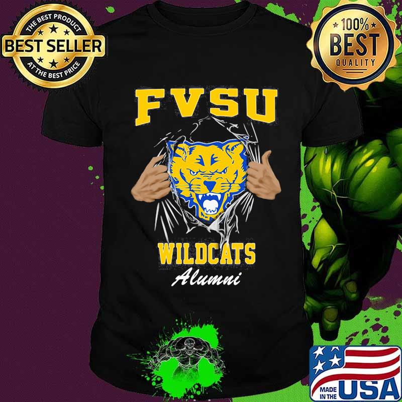 Blood inside cat fvsu wildcats alumni shirt