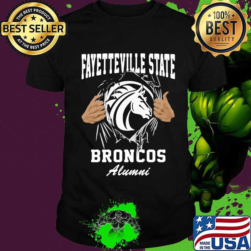 Blood inside fayetteville state broncos alumni shirt