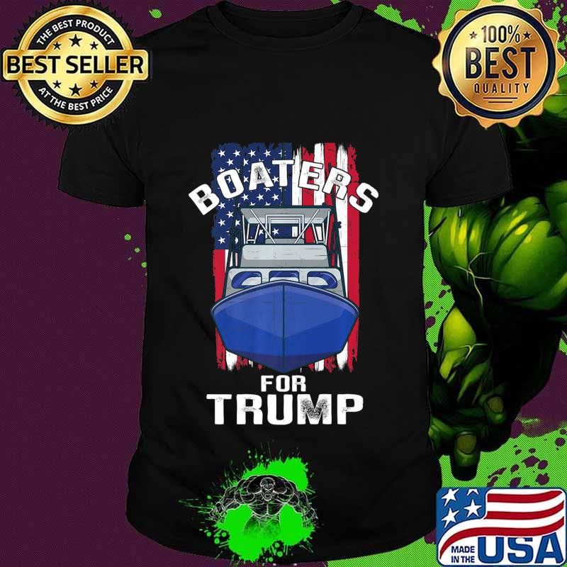 Boaters for Trump 2020 American Flag Patriotic Boat Parade Premium T-Shirt