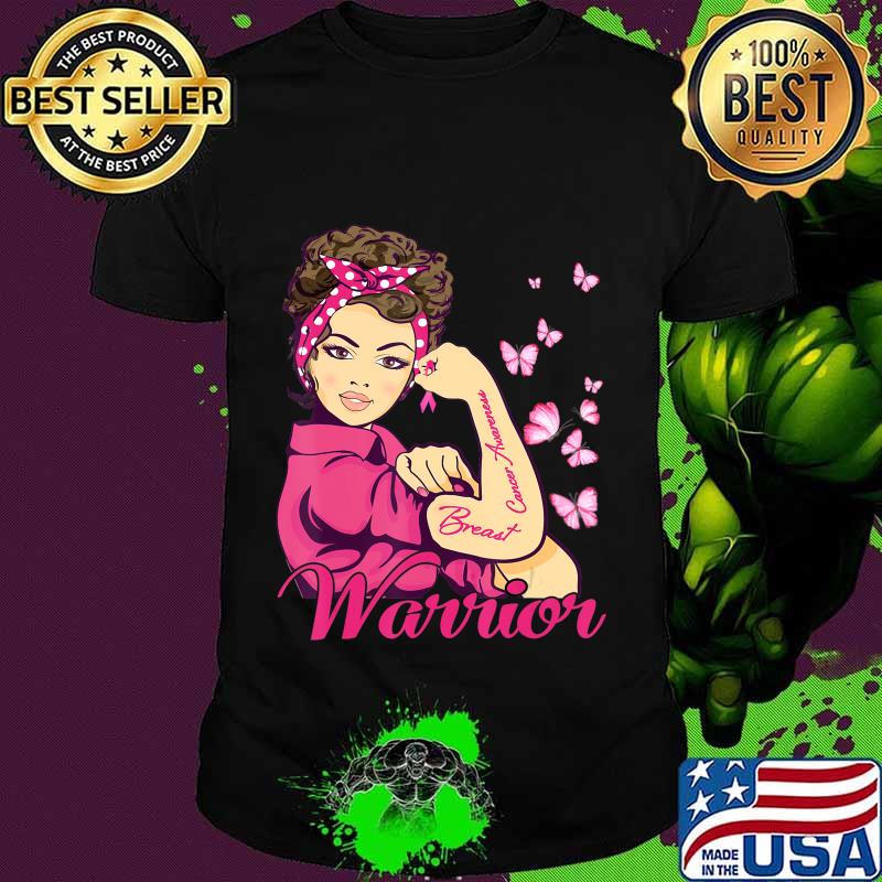 Breast Cancer Warrior Rosie Riveter Pink Ribbon Unbreakable T-Shirt