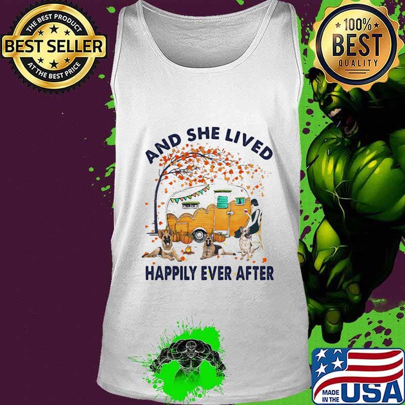 Camping german shepherd and she lived happily ever after s Tank top Camping german shepherd and she lived happily ever after s Tank top