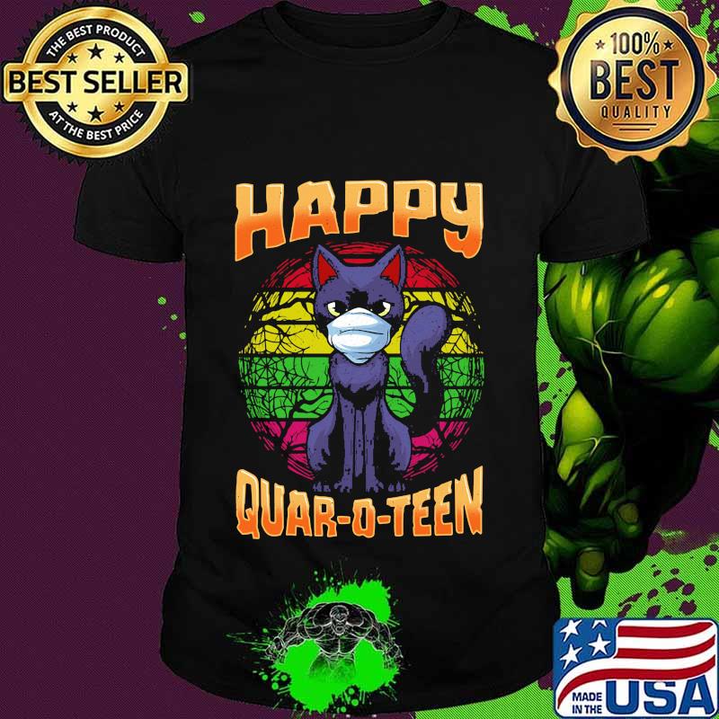 Cat mask happy quar-o-teen vintage shirt