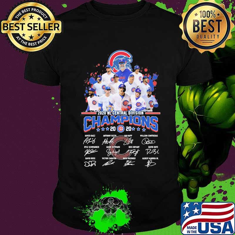 Chicago cubs 2020 nl central division champions signatures shirt