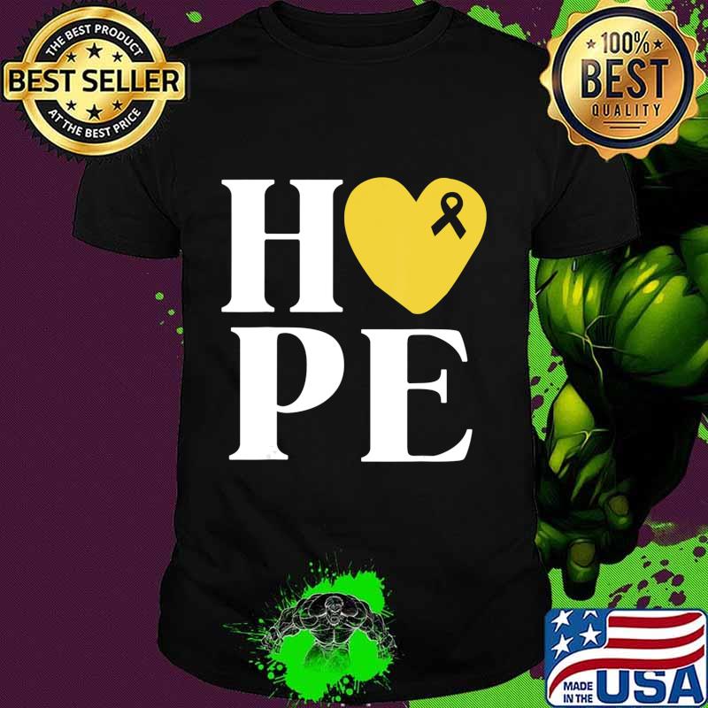 Childhood Cancer Fighter Shirts Hope Gold Ribbon Awareness T-Shirt
