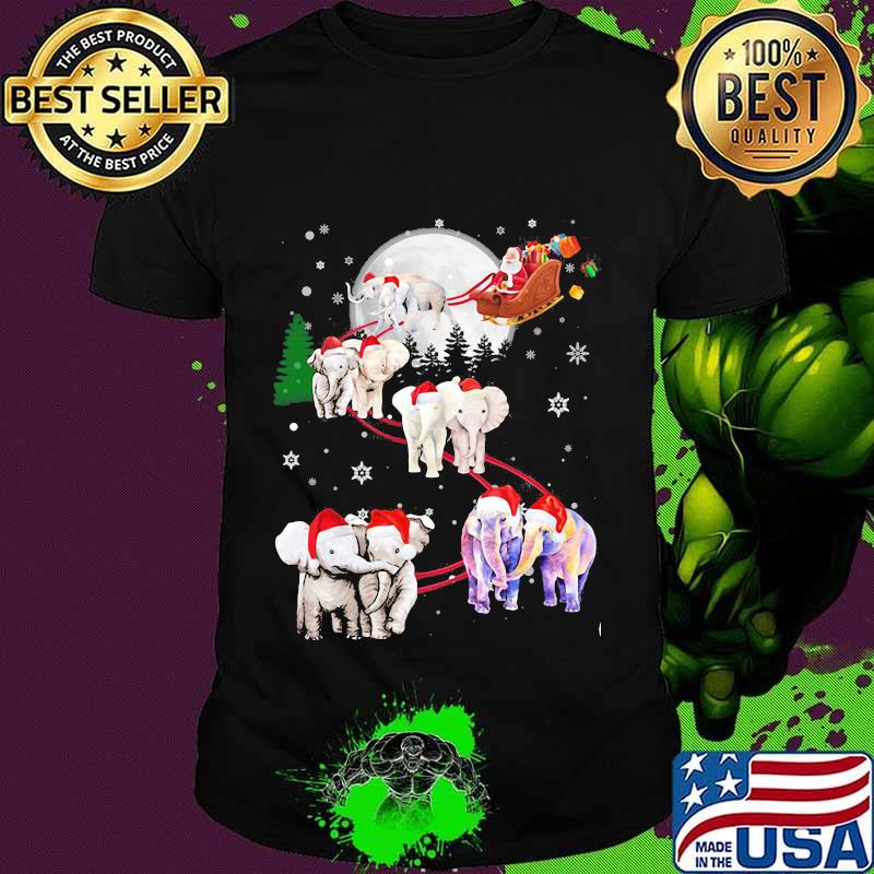 Christmas elephants santa gift shirt