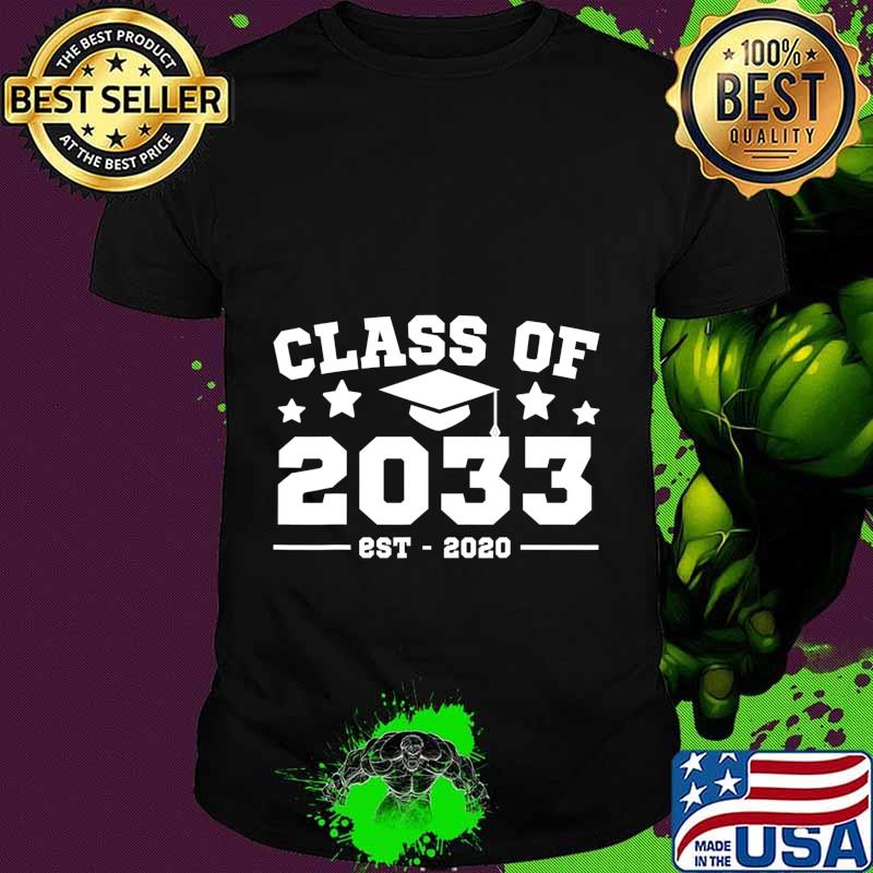 Class Of 2033 2020 Grow With Me Kindergarten Kids Boys Girls T-Shirt