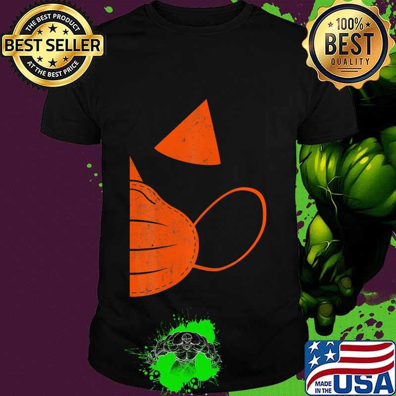 Couple Halloween Pumpkin wearing mask Costume Gift T-Shirt