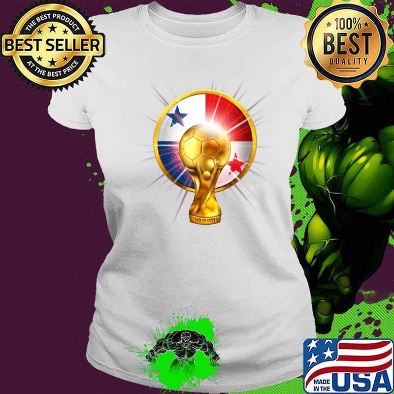 CUP SOCCER CHAMPION GOLD PANAMA FOOTBALL T-Shirt Ladies tee CUP SOCCER CHAMPION GOLD PANAMA FOOTBALL T-Shirt Ladies tee