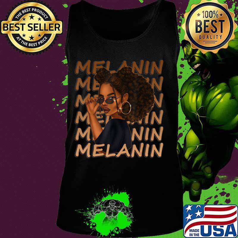 Cute Melanin Afro Natural Hair Queen Black Girl Magic Gift T-Shirt Tank top Cute Melanin Afro Natural Hair Queen Black Girl Magic Gift T-Shirt Tank top