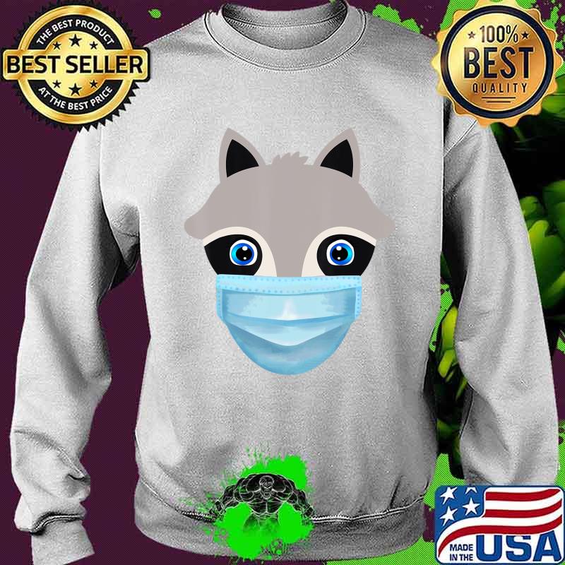 Cute Raccoon Wearing Face Mask Animal Lover Gift T-Shirt Sweater Cute Raccoon Wearing Face Mask Animal Lover Gift T-Shirt Sweater
