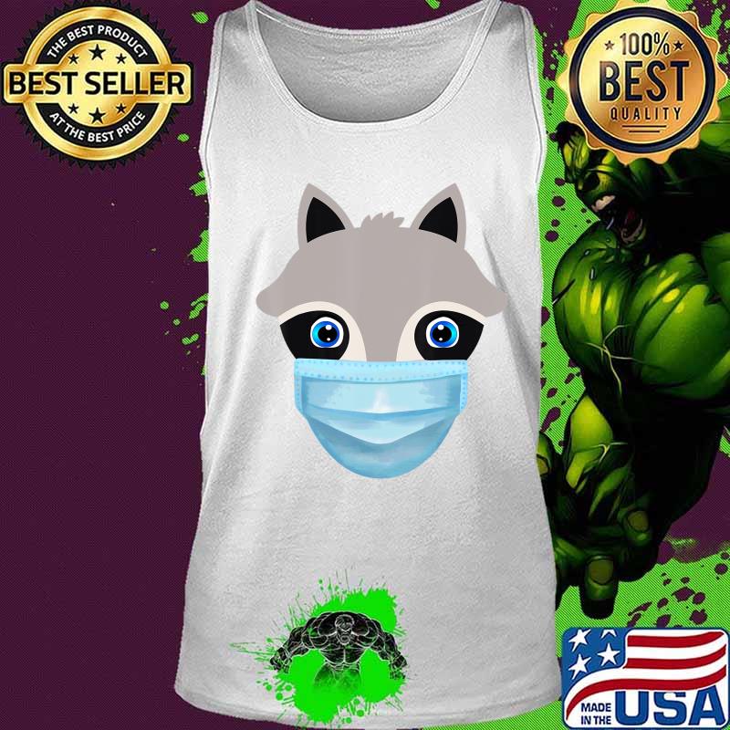 Cute Raccoon Wearing Face Mask Animal Lover Gift T-Shirt Tank top Cute Raccoon Wearing Face Mask Animal Lover Gift T-Shirt Tank top