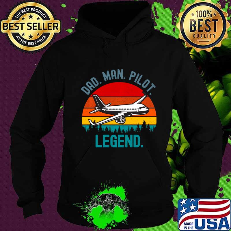 Dad Man Pilot Legend Vintage Sunset Design Pullover s Hoodie Dad Man Pilot Legend Vintage Sunset Design Pullover s Hoodie