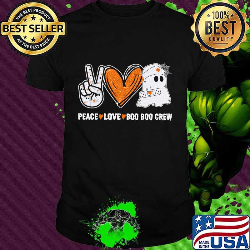 Diamond peace love boo boo crew ghost nurse shirt